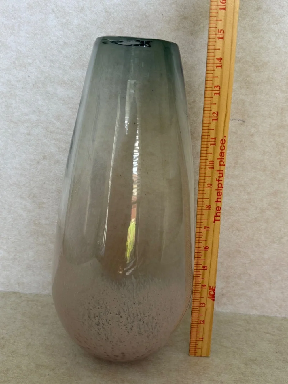 NWT Anthropologie Home Large Carmen Handpainted Glass Vase 14.75